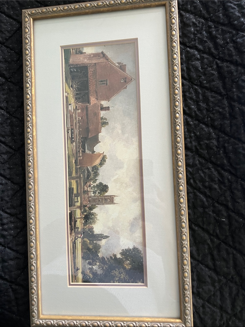 Vintage Framed John Constable Print "The Valley of the Stour" Landscape Art